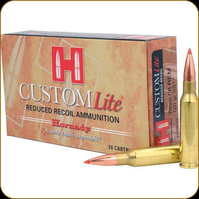 Hornady Custom Lite 7mm-08 Rem 120gr SST