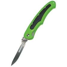 Havalon Knives Piranta-Bolt Replaceable Blade Knife with 12 Blades Bolt Shock Green