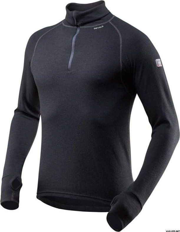 Devold Men's Expedition Merino 235 Zip Neck Large Black