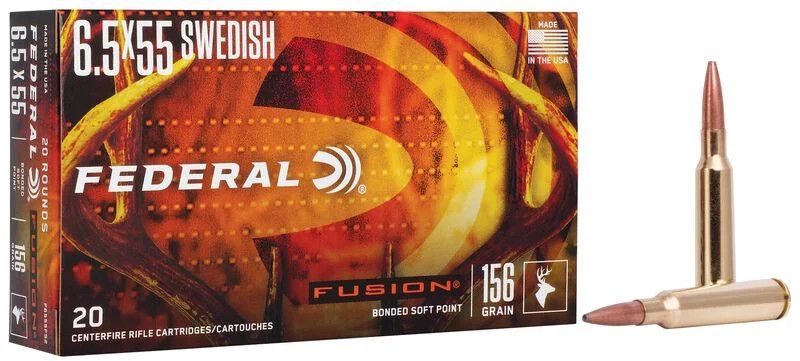 Federal Fusion 6.5x55 Swedish, 156 Grain, Soft Point