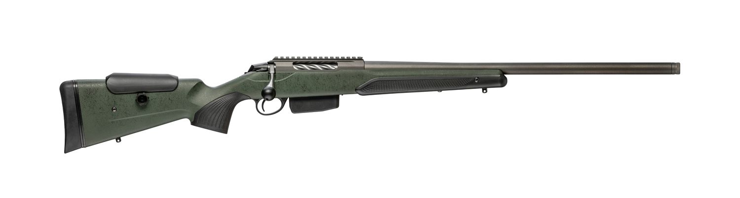 Tikka T3X Super Varmint Bolt-Action Rifle Cerakote Tungsten Barrel, Green Roughtech Stock, 308 Win