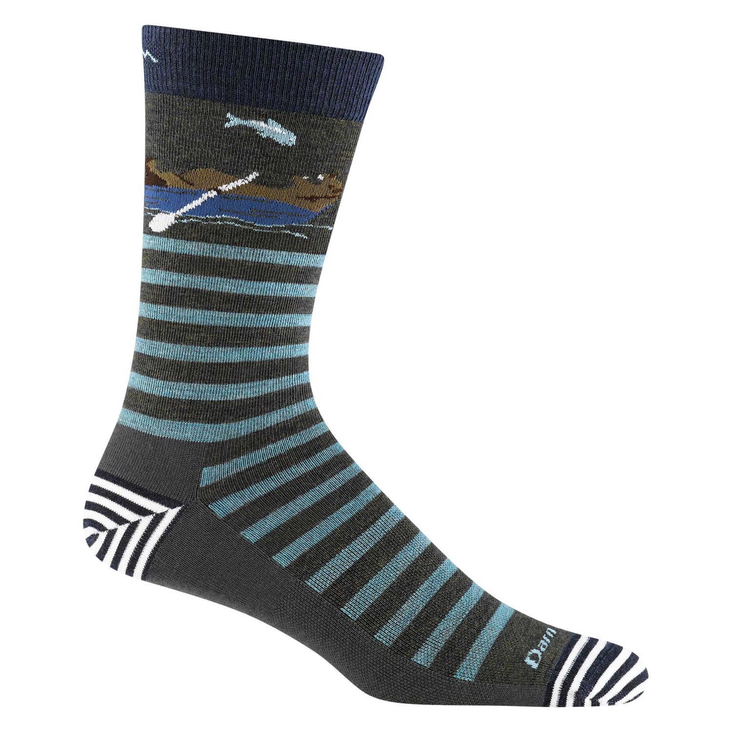 Darn Tough Men's Animal Haus Crew Lightweight Lifestyle Socks-Large- Forest