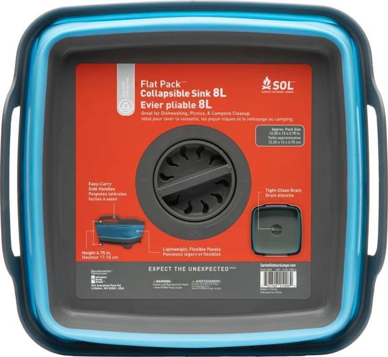 Survive Outdoors Longer Flat Pack Sink 8L