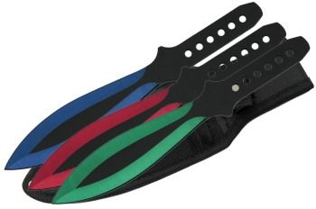 Rite Edge 9" 3PC Assorted Colour Throwing Knife Set