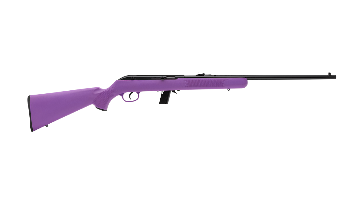 Savage 64F Rimfire Semi Auto Rifle, Right Hand, Purple Synthetic Stock, Blued,  22 LR