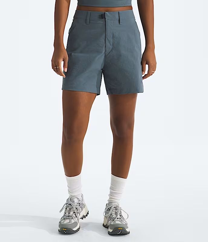 North Face Women's Basin Short 5", Size: 4 Regular, Colour: Granit Grey