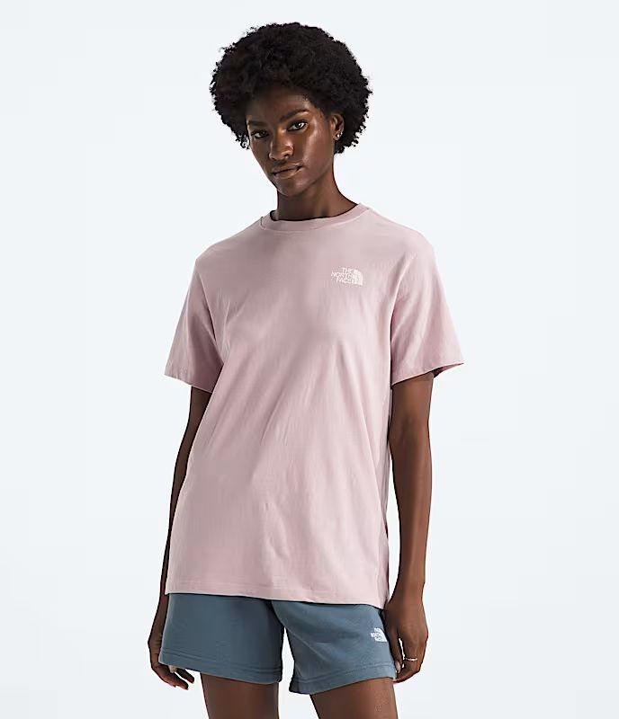 North Face Women's Adventure Tee, Size: Small, Colour: Metal Pink