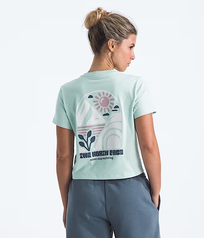 North Face Women's Sunrise Regular SS Cutie Tee, Size: Small, Colour: Opal Frost