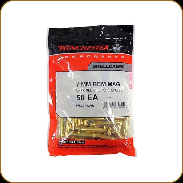 Winchester Unprimed Brass 7 MM Rem Mag