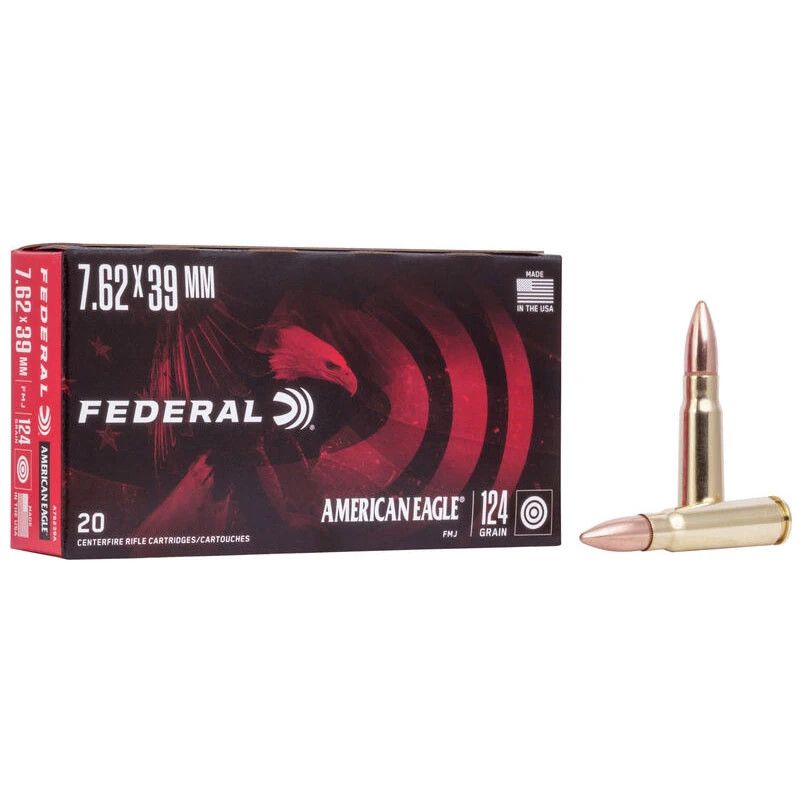 Federal 7.62x39 American EaGLE 124 Grain FMJ