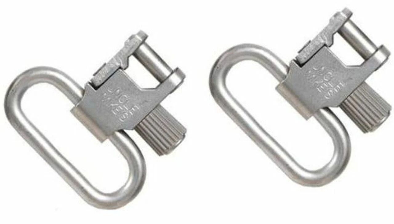 Uncle Mike's Quick Detachable Super 1" Sling Swivel Set Silver