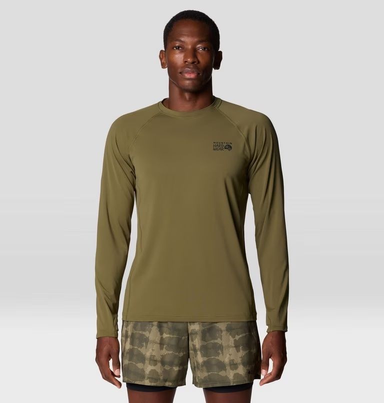 Mountain Hardwear Men's Crater Lake Long Sleeve, Size: Medium, Colour: Combat Green