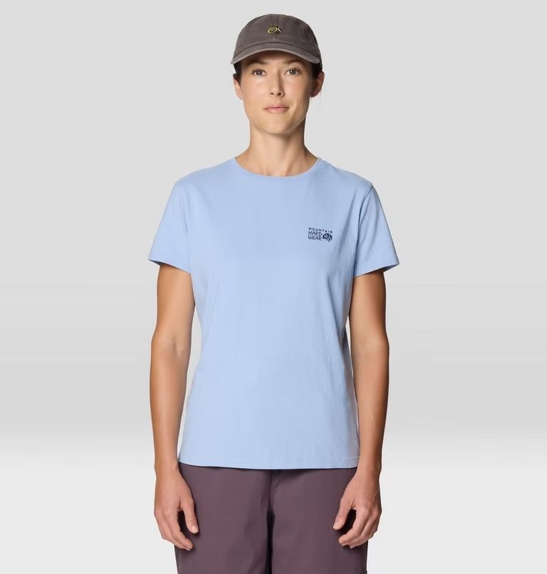 Mountain Hardwear Women's MHW Logo Standard Short Sleeve T-Shirt, Size: Small, Colour: Beach Breeze