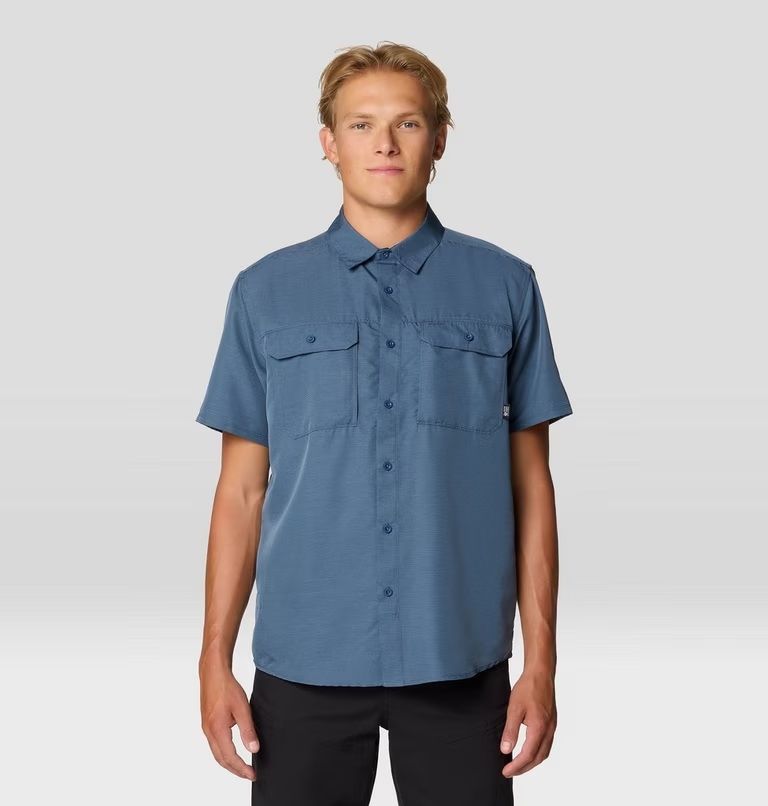 Mountain Hardwear Men's Canyon Short Sleeve Shirt, Size: Medium, Colour: Zinc