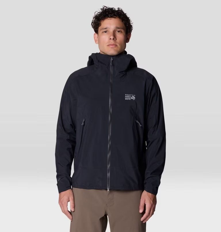 Mountain Hardwear Men's Cloud Cipher Hooded Rain Jacket, Size: Medium, Colour: Black
