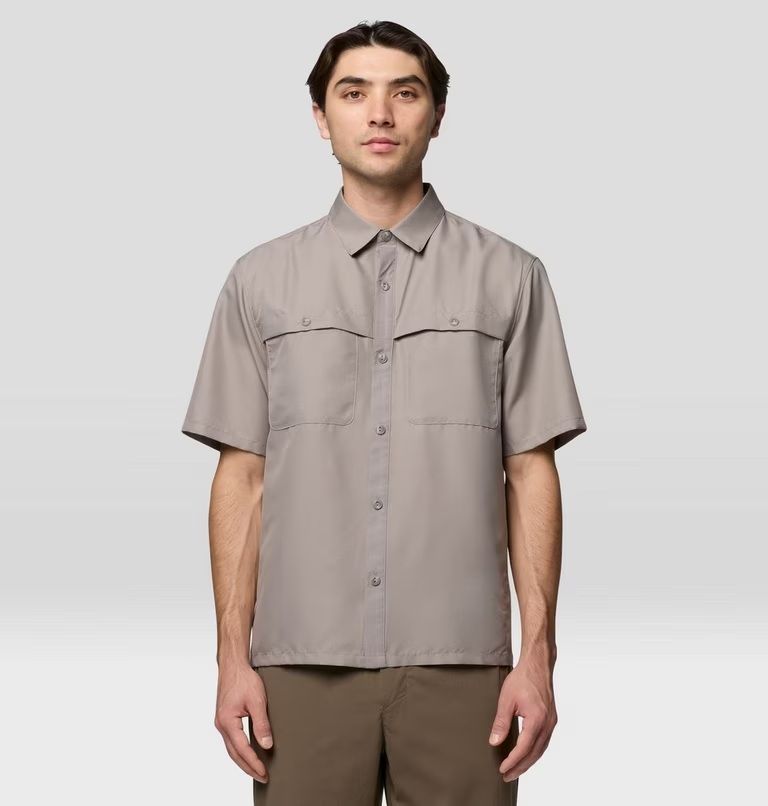 Mountain Hardwear Men's Sun Drift Cooling Short Sleeve Shirt, Size: Medium, Colour: Approaching Storm