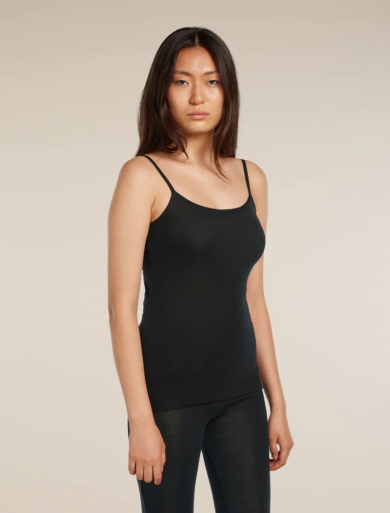 Icebreaker Women's Merino 175 Everyday Cami Thermal Singlet, Size: Extra Small, Colour: Black