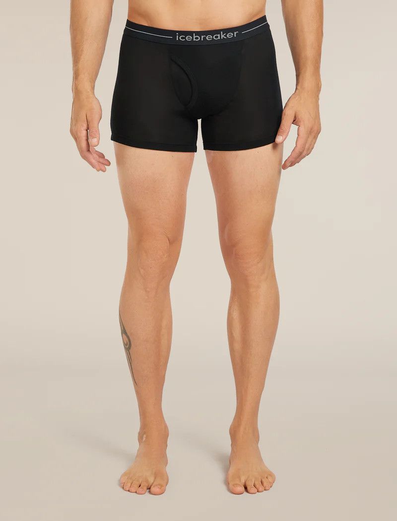 Icebreaker Men's Men's Merino 175 Everyday Thermal Boxers w/Fly, Size: Small, Colour: Black