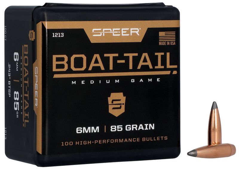 Speer Boat-Tail Rifle Bullet .243 - 85 Grain