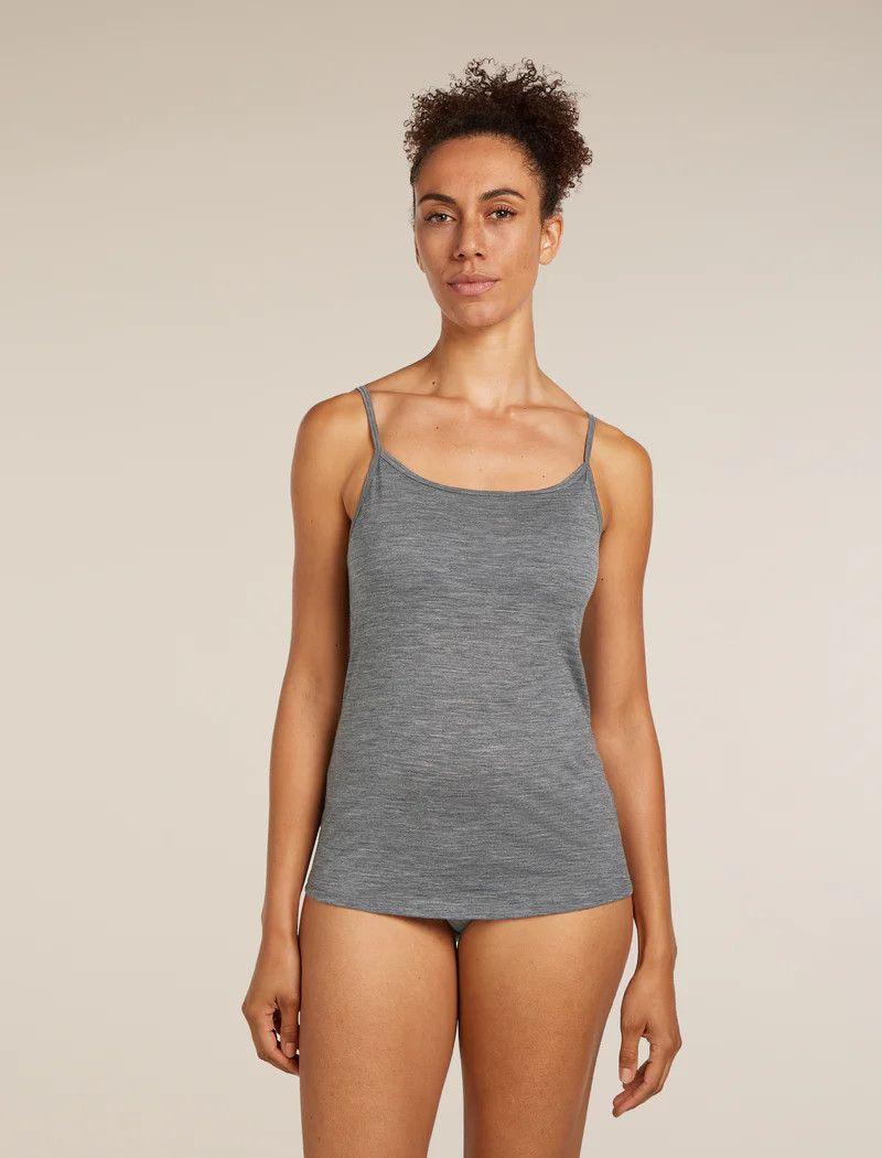 Icebreaker Women's Merino 150 Siren Bra Cami, Size: Large, Colour: Gritstone Heather
