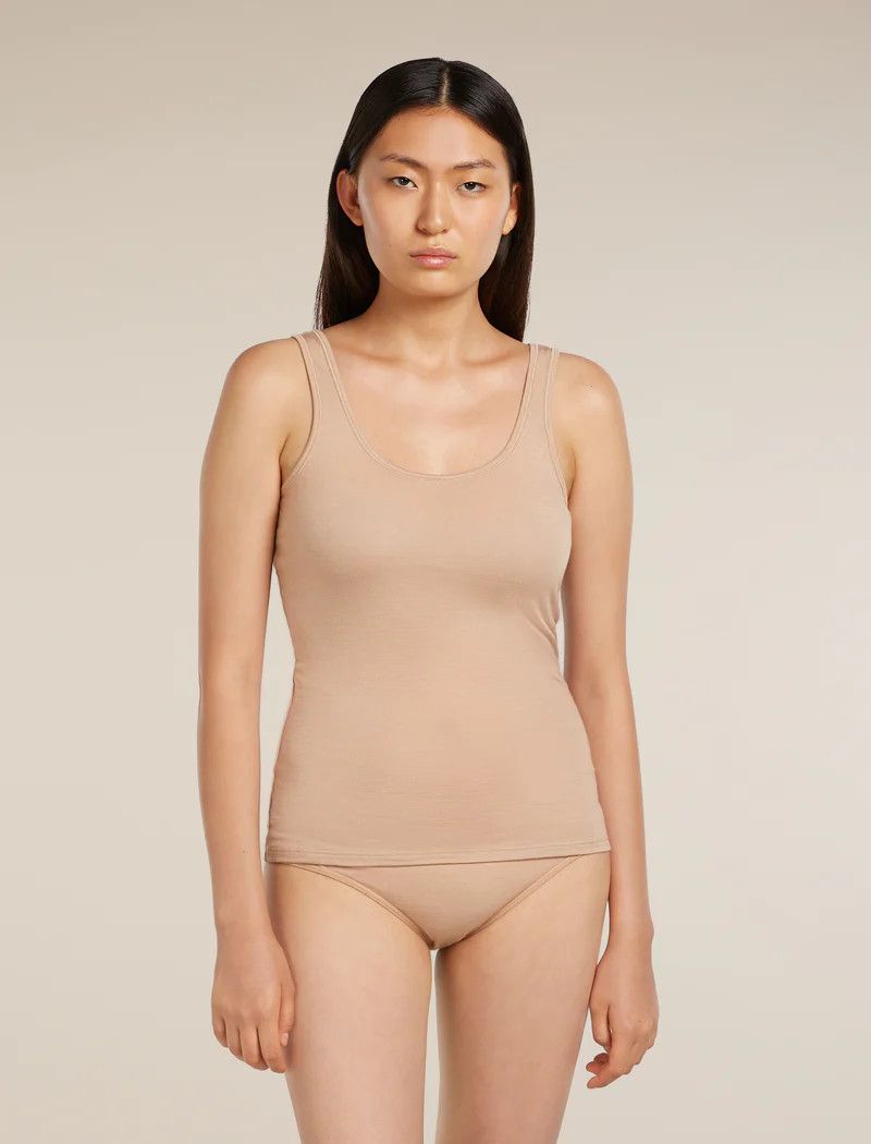 Icebreaker Women's Merino 150 Siren Tank, Size: Small, Colour: Praline