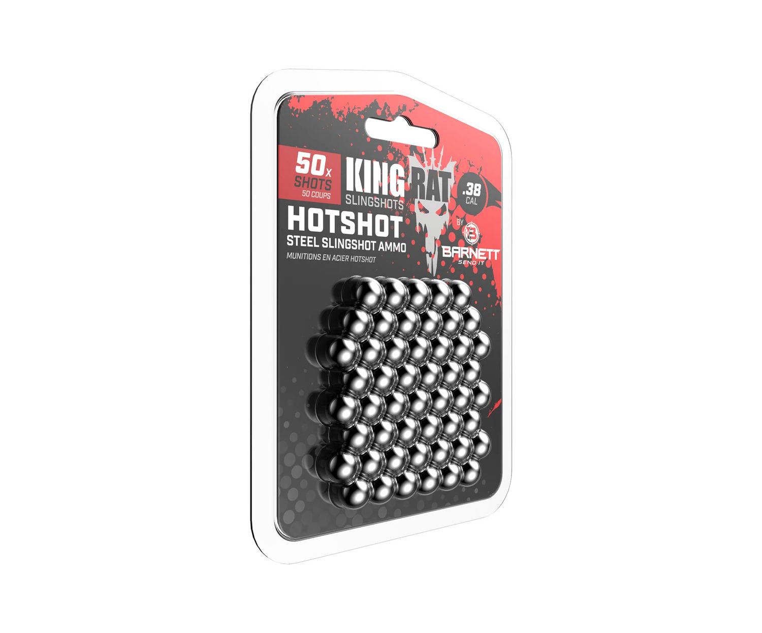 Barnett Hot Shot .38 Caliber Steel Slingshot Ammo 50 Count