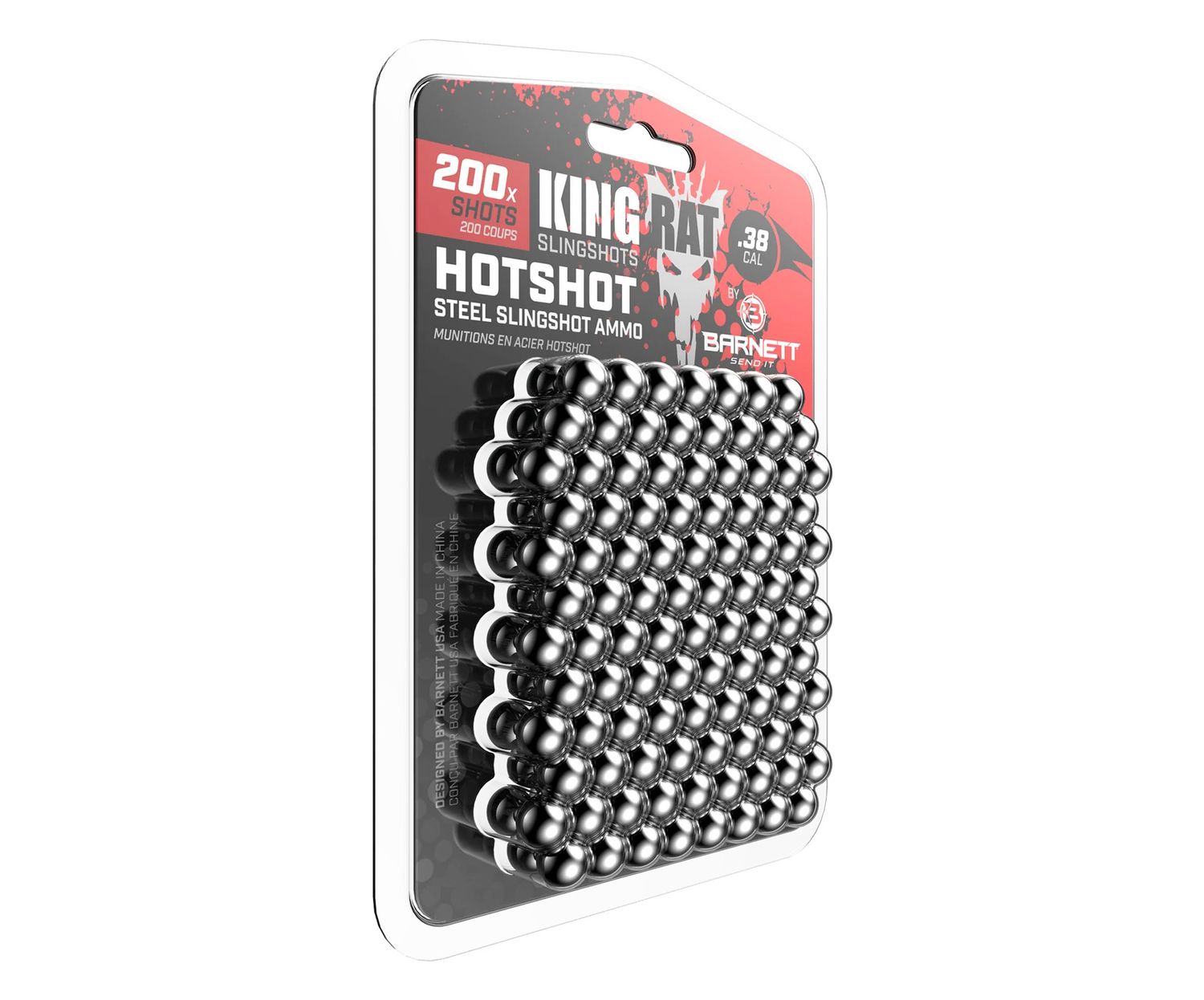 Barnett Hot Shot .38 Caliber Steel Slingshot Ammo 200 Count