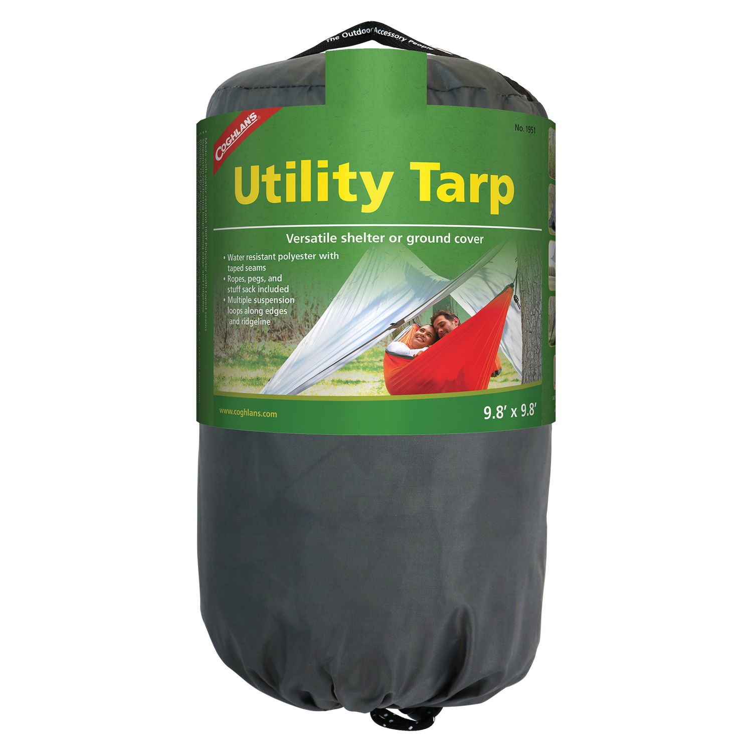 Coghlan's Utility Tarp Waterproof (9.8' Wide x 9.8' Long) - Gray