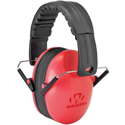 Walkers Game Ear Pro Low Profile Kids Folding Muff Coral