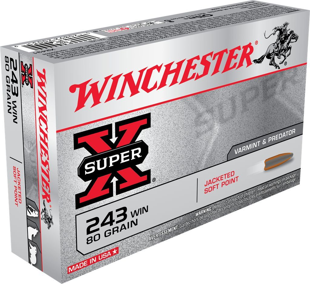 Winchester Super-X 243 Win 80 Grain Jacket Soft Point
