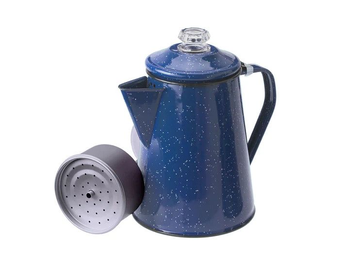 GSI Enamelware Blue 8 Cup Coffee Percolator