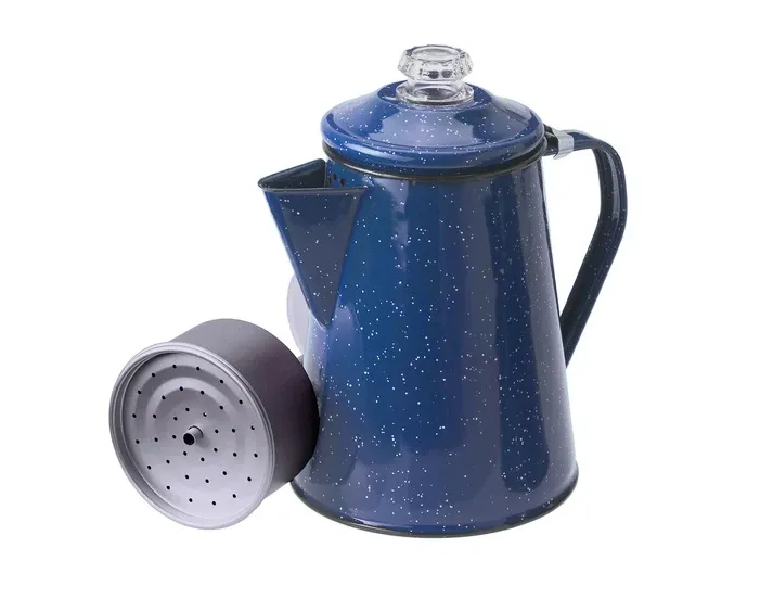 GSI Enamelware Blue 12 Cup Coffee Percolator