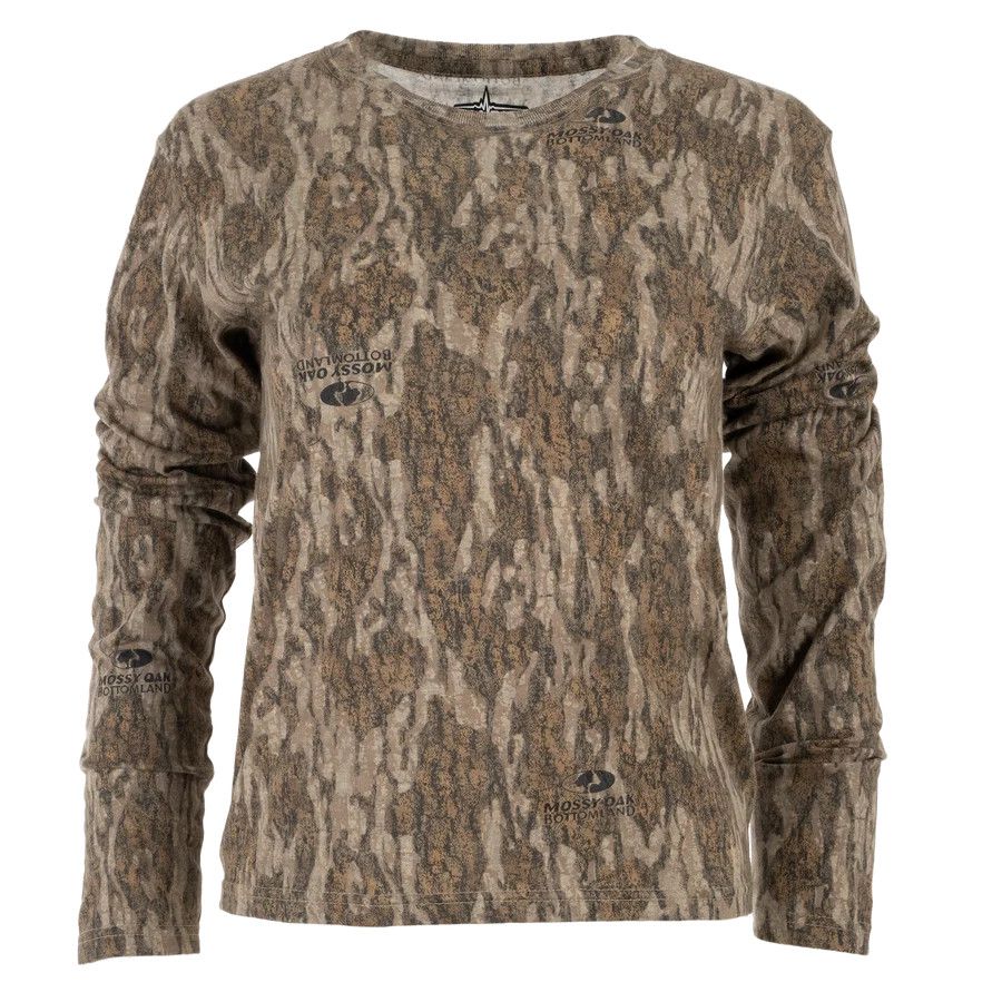 Habit Macho Bear Camo Tee Long Sleeve, Size: Medium, Colour: Mossy Oak Country DNA