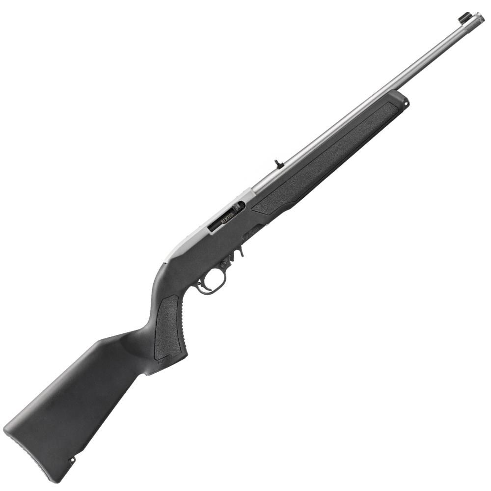 Ruger 10/22 Synthetic Black, Satin Stainless 18.5" Barrel, 22 LR