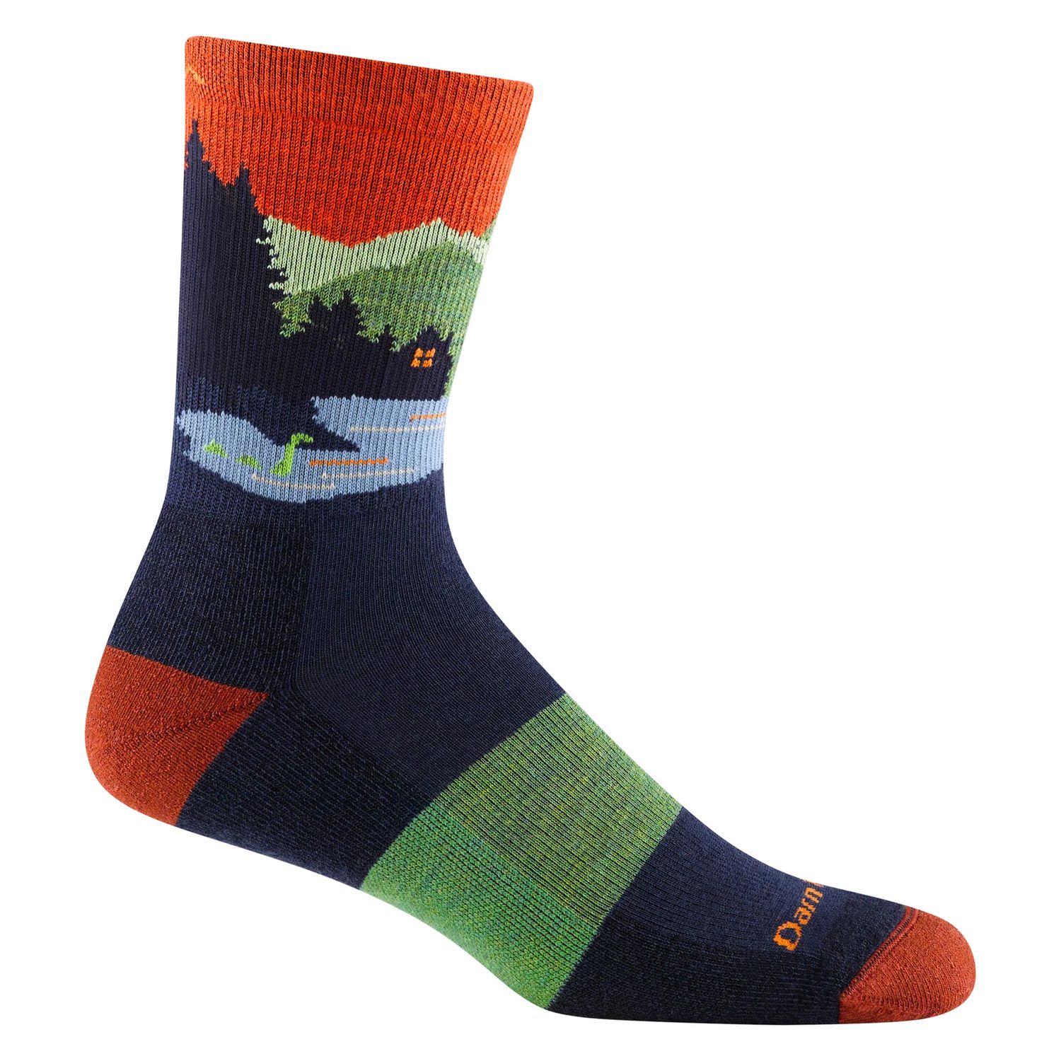 Men's Close Encounters Micro Crew Midweight Hiking Socks, Size: Medium (Men's 8-9.5), Colour: Eclipse