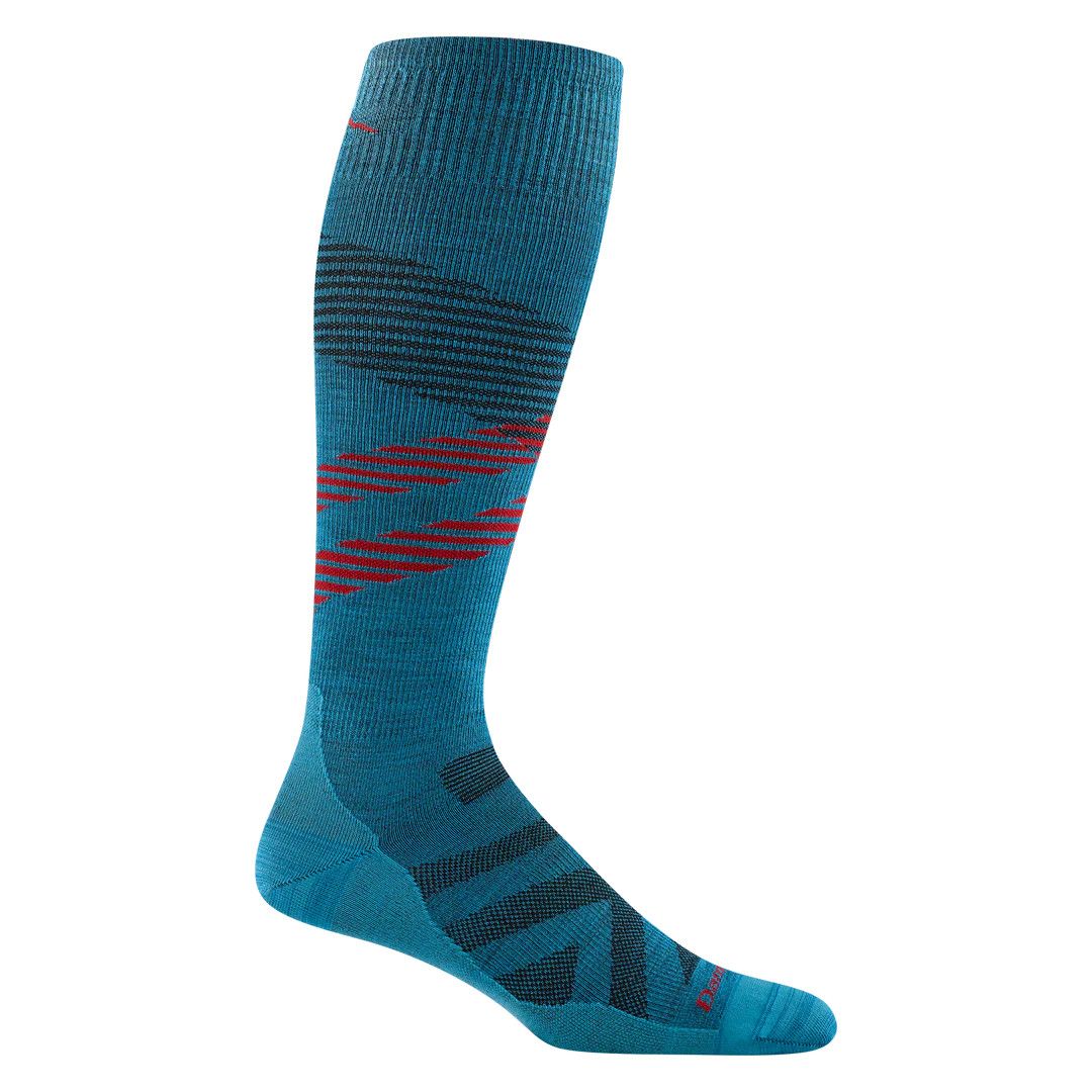 Darn  Tough Men's Pennant RFL Over-the-Calf Ultra-Lightweight Ski &amp; Snowboard, Size: Medium (Men's 8-9.5), Colour: Cascade