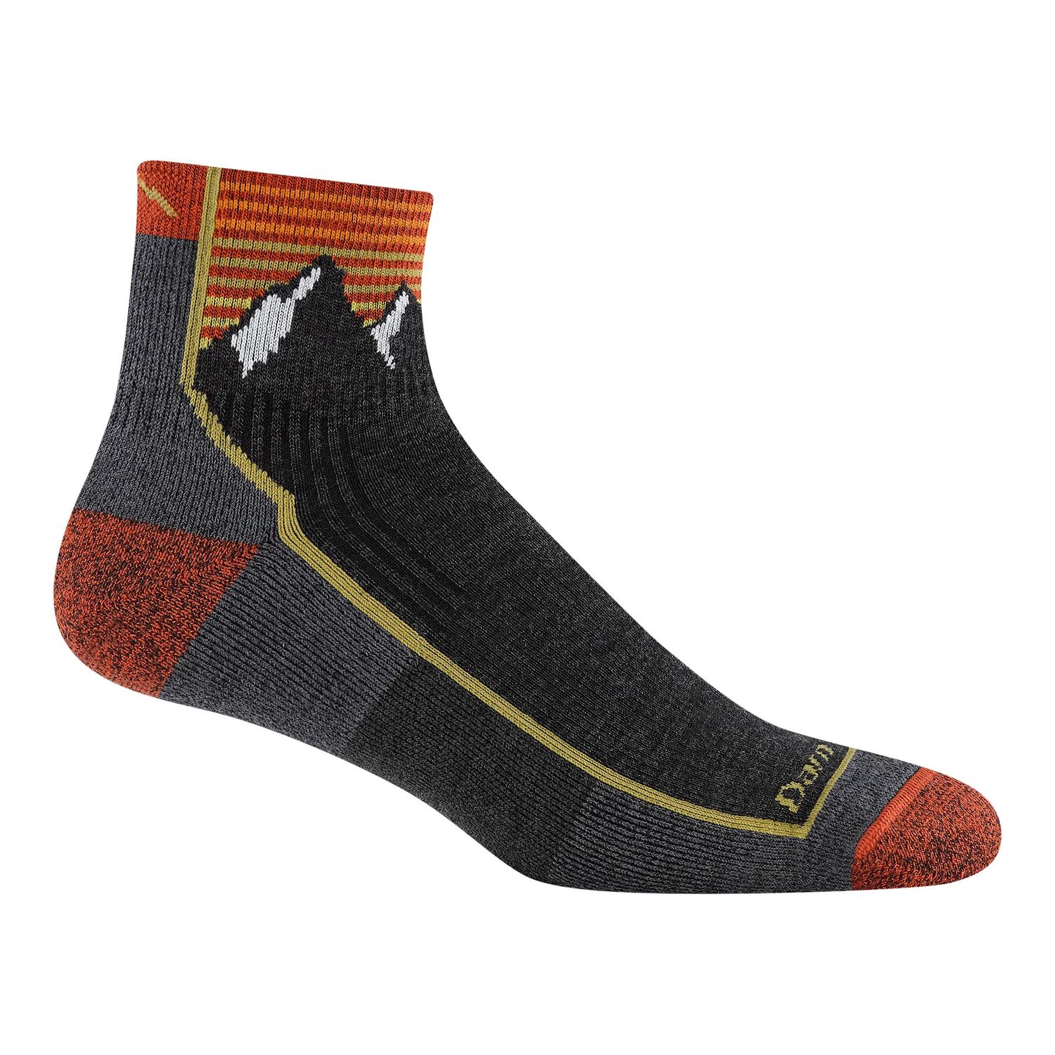 Darn Tough Men's Hiker Quarter Midweight Hiking Socks, Size: Medium (Men's 8-9.5), Colour: Mountain Grey