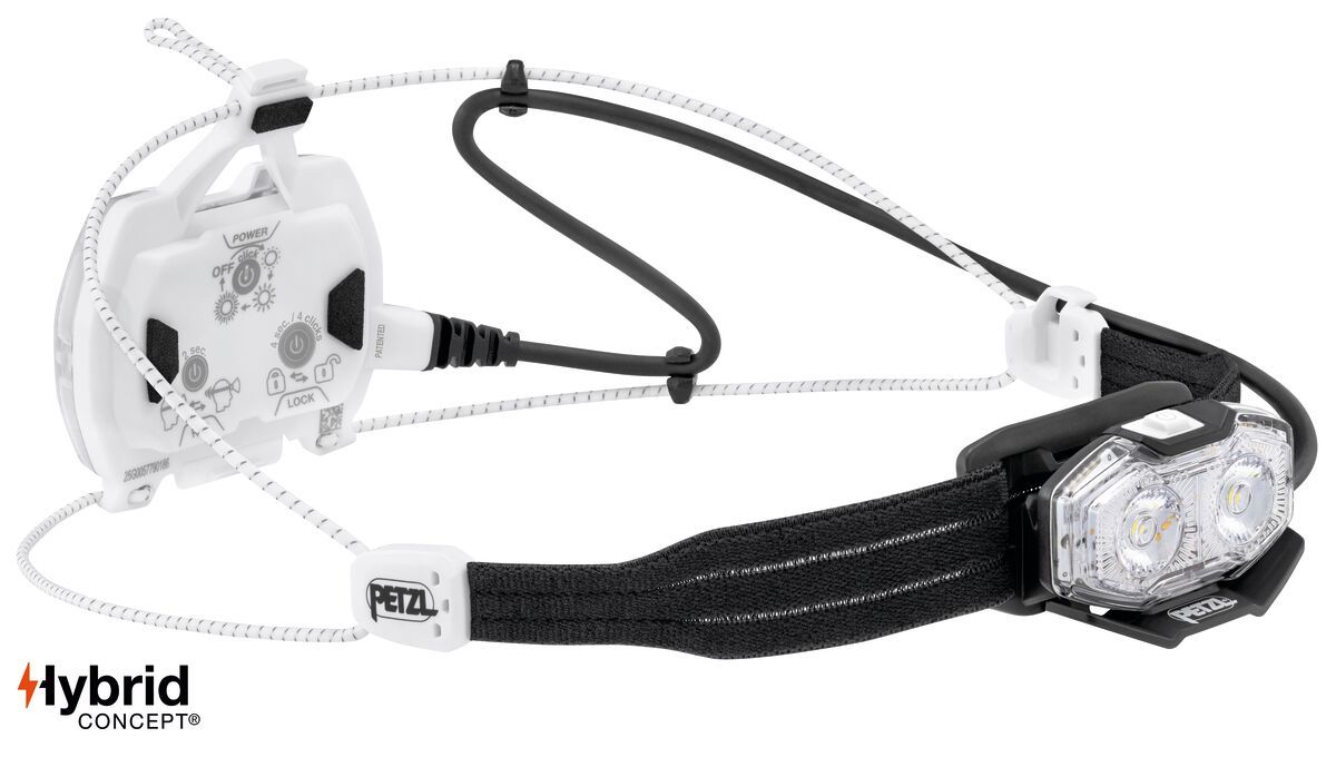 Petzl NAO LT Headlamp 600 Lumens, Colour: Black/White