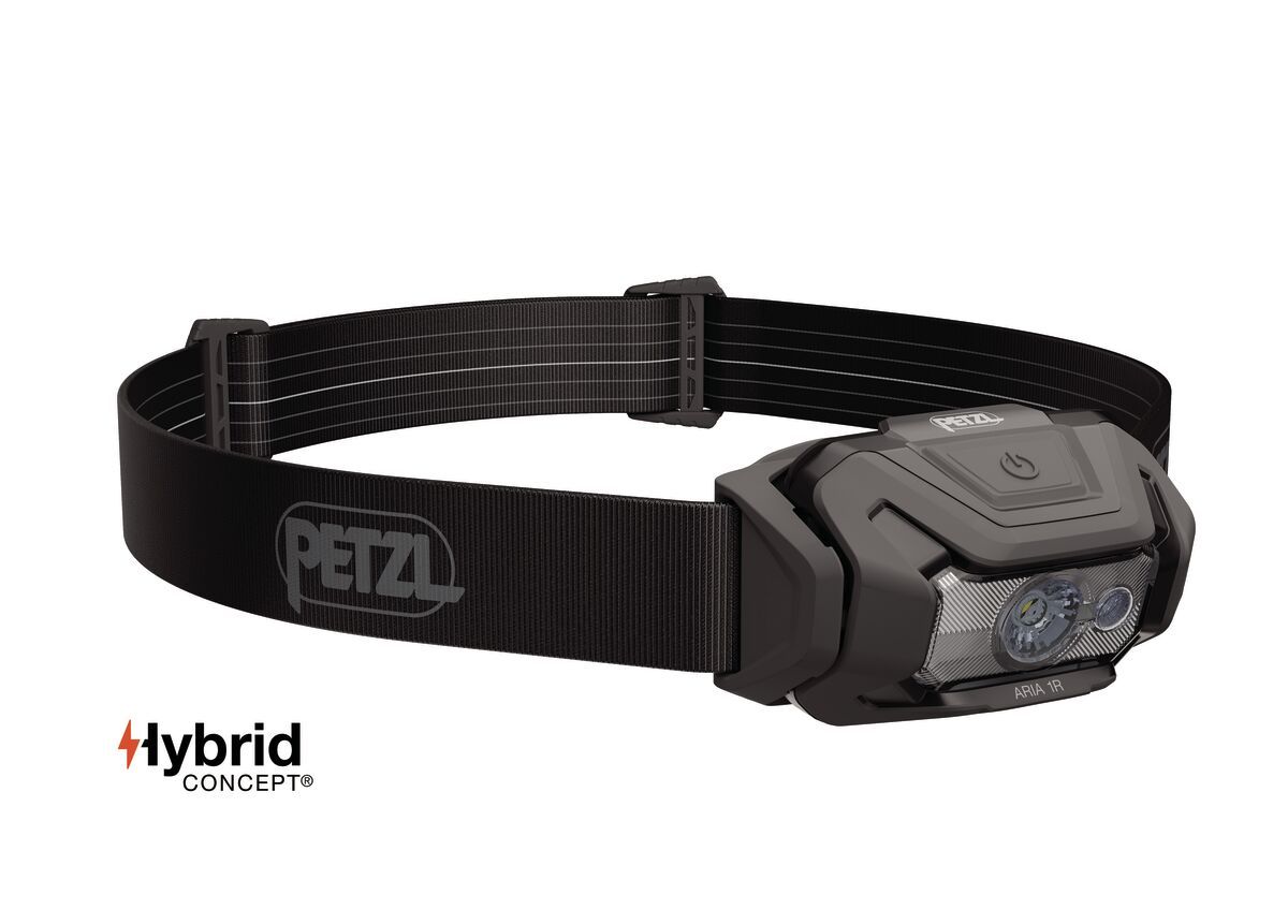Petzl Aria 1R RGB Headlamp 475 Lumens, Color: Black