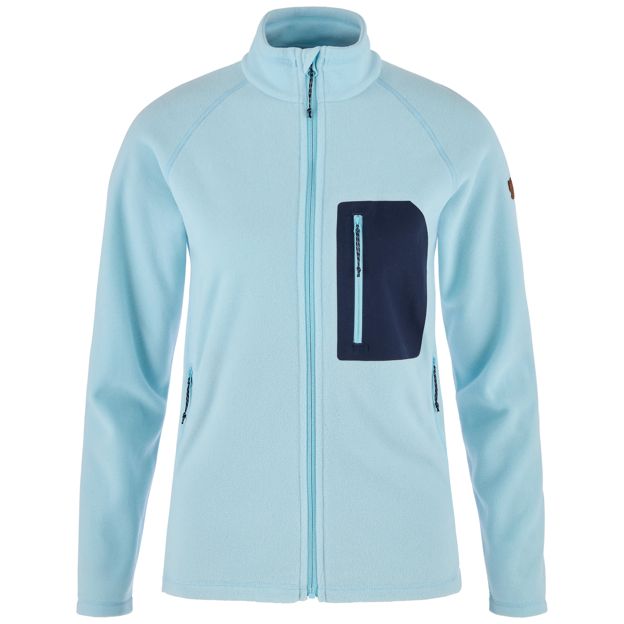 Fjallraven Women's Kaipak Fleece Jacket, Size: Small, Colour: Breeze Blue-Navy