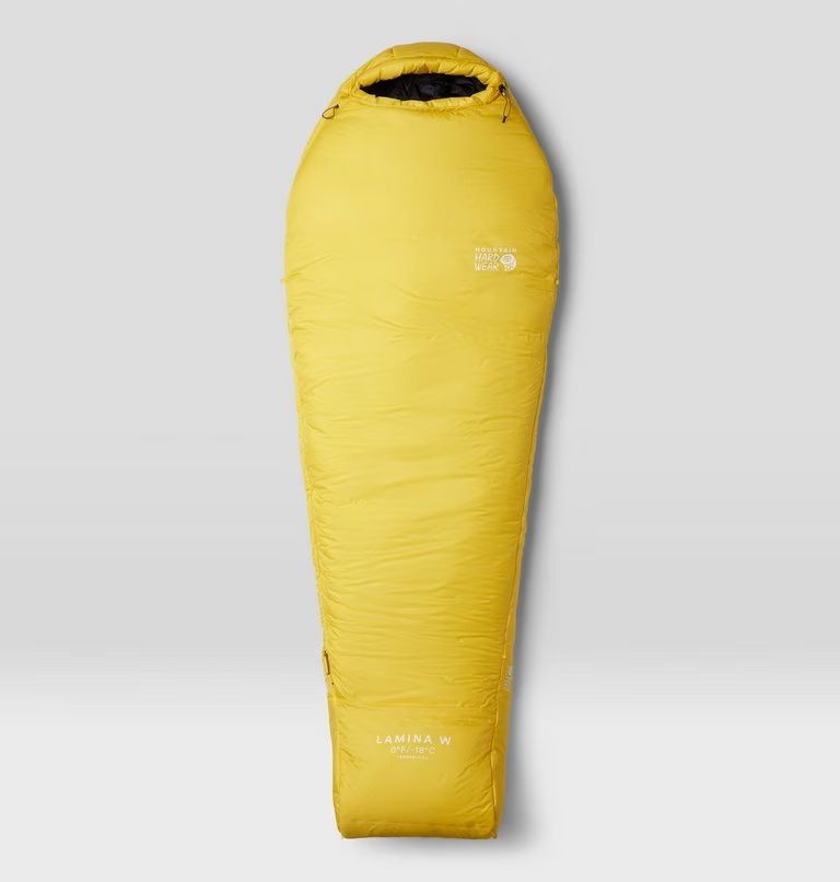 Mountain Hardwear Women's Lamina 0F/-18C Sleeping Bag Regular, Color: Mustard, Zipper: Right Hand