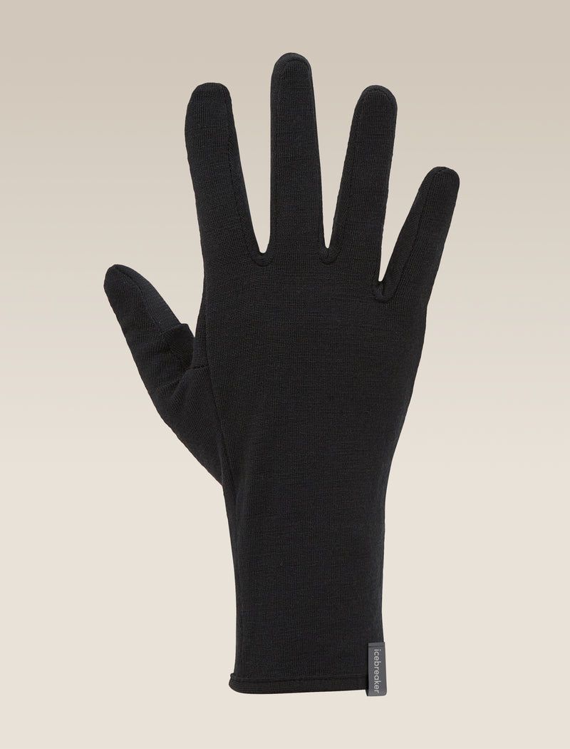 Icebreaker Unisex 260 Oasis Glove Liners, Size: XS, Colour: Black