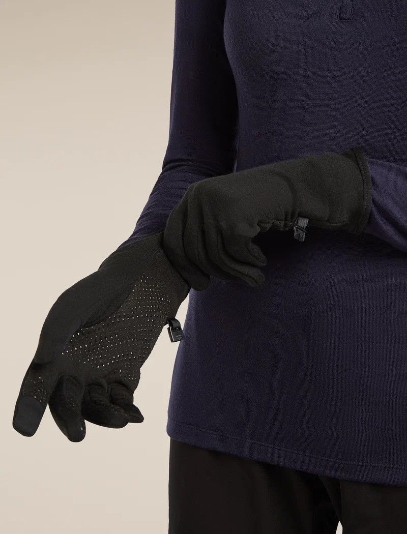 Icebreaker Unisex Quantum Gloves, Size: Small, Colour: Black