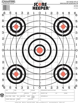 Champion Scorekeeper 100yd Sight-In Targets 14"x18" 12/Pk