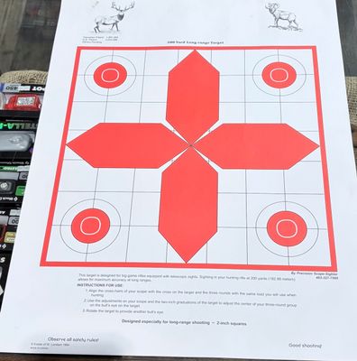 Scope Sighter Precision 200 Yard Sight-In Target, Single