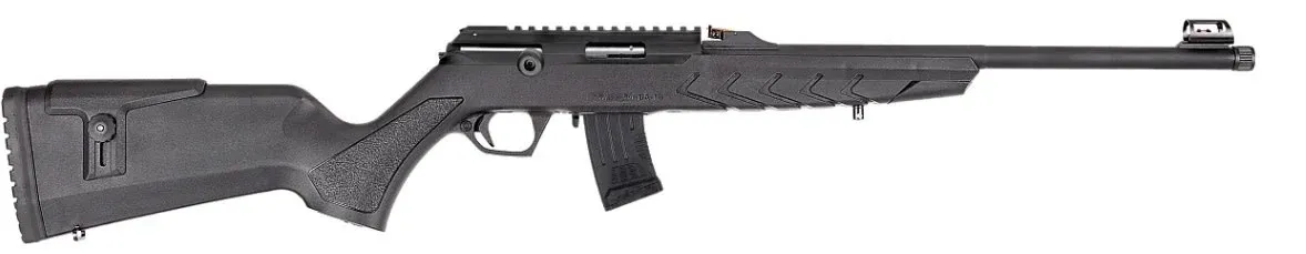 Derya Bolt-Action Rifle, 22 WMR 18" Barrel, Black Synthetic Stock
