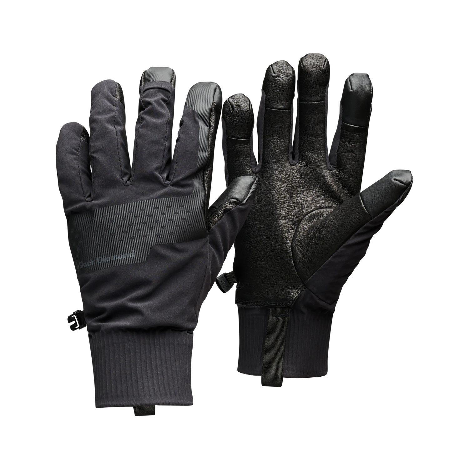 Black Diamond Alpine Softshell Gloves, Size: Small, Colour: Black