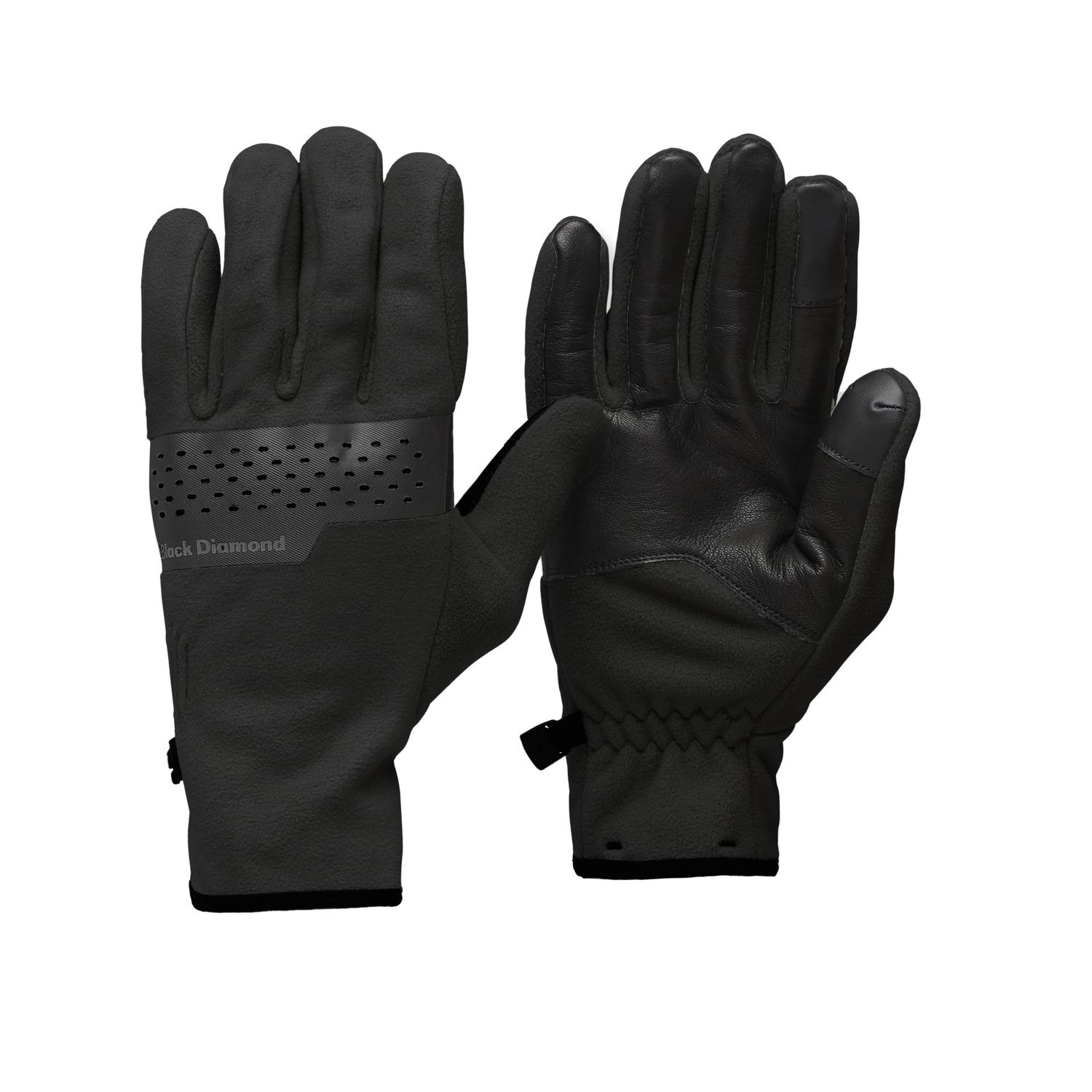 Black Diamond Alpine Fleece Gloves, Size: Small, Colour: Black