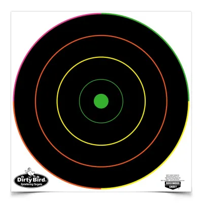 Birchwood Casey Dirty Bird 12" Multi-Colour Bullseye Target 10/Pack