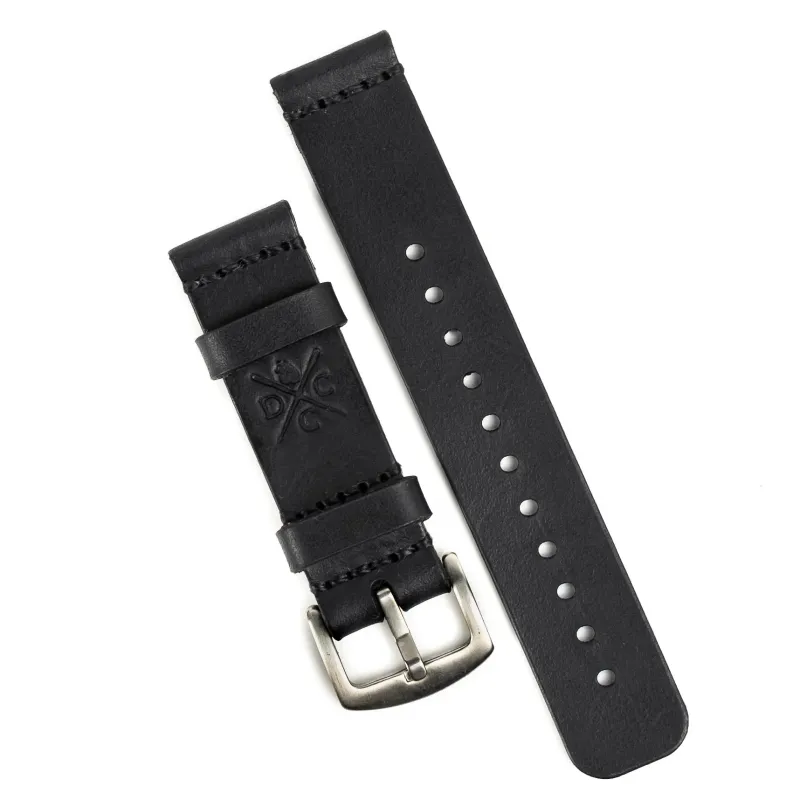 Leather Watch Strap Black